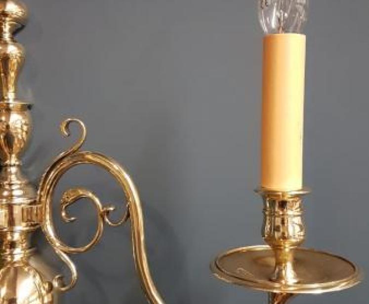 Matching Pair of Edwardian Brass Wall Lights - Image 3