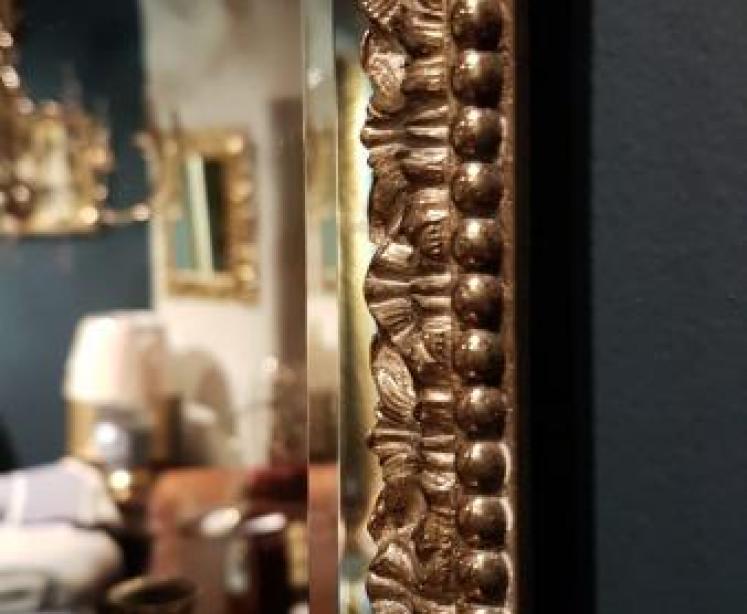 Victorian Gilt Brass Mirror Back Wall Sconce - Image 4