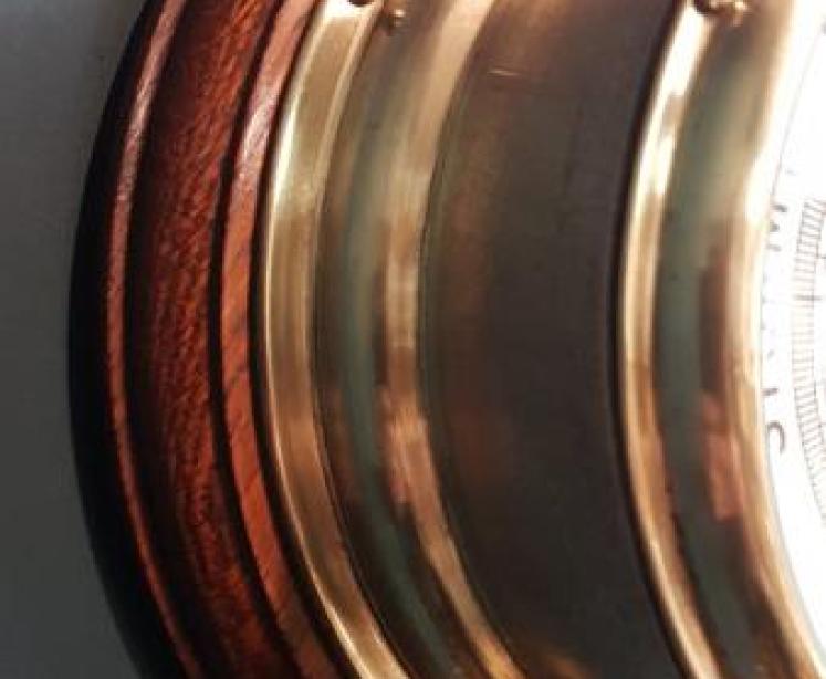 Victorian Brass Ships Bulkhead Barometer - Image 3