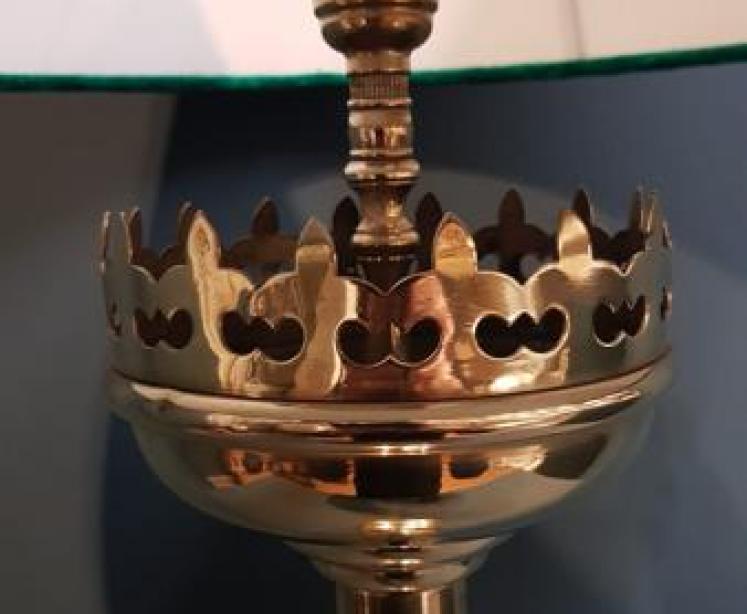 Candlestick Lamp and Shade - Image 4