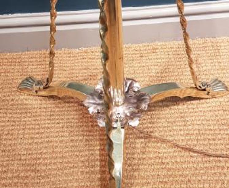 Matching Pair of Victorian Brass Lamp Standards - Image 2