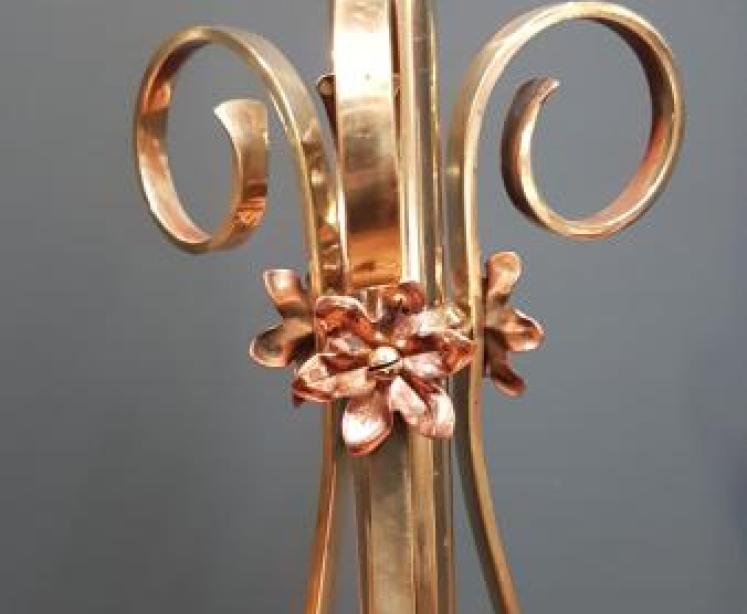 Matching Pair of Victorian Brass Lamp Standards - Image 5