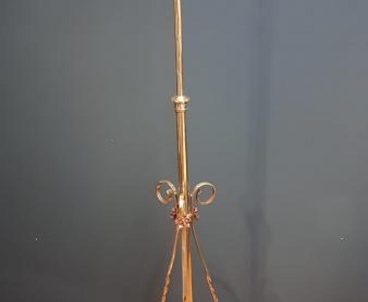 Matching Pair of Victorian Brass Lamp Standards - Image 6