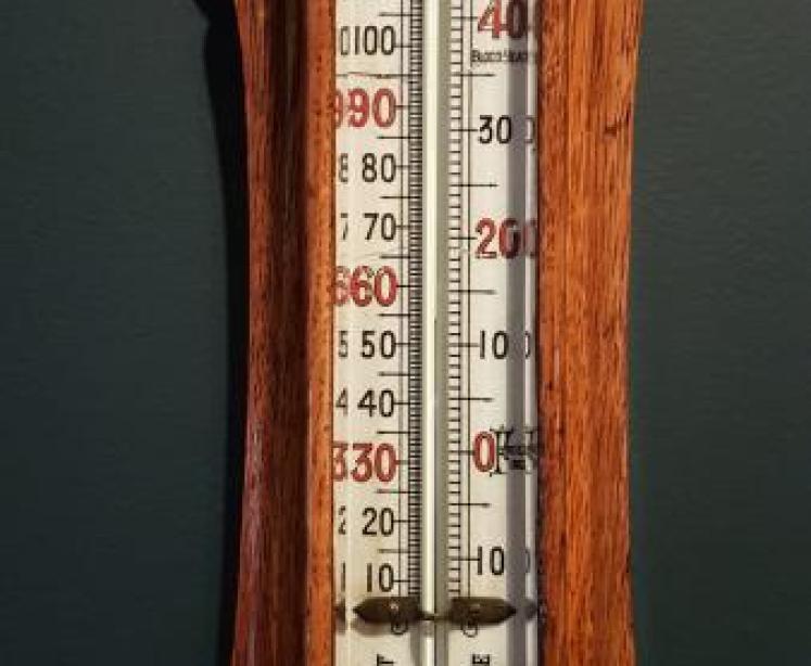 Superb Victorian Carved Oak Banjo Barometer with Skeletonised Movement - Image 2