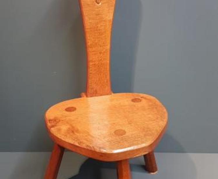 Alan Acorn Man Grainger Adzed Oak Stool - Image 1