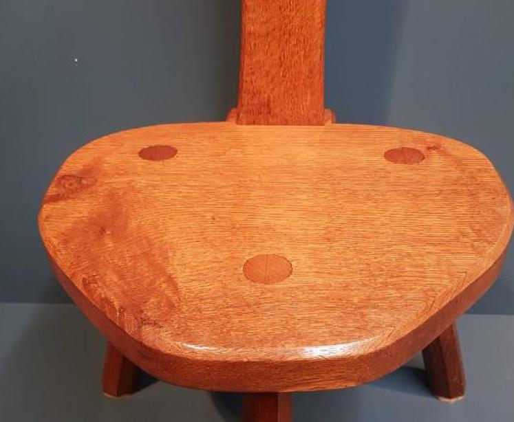 Alan Acorn Man Grainger Adzed Oak Stool - Image 3