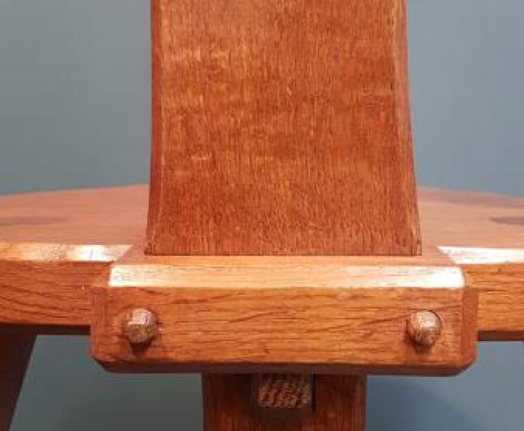 Alan Acorn Man Grainger Adzed Oak Stool - Image 4