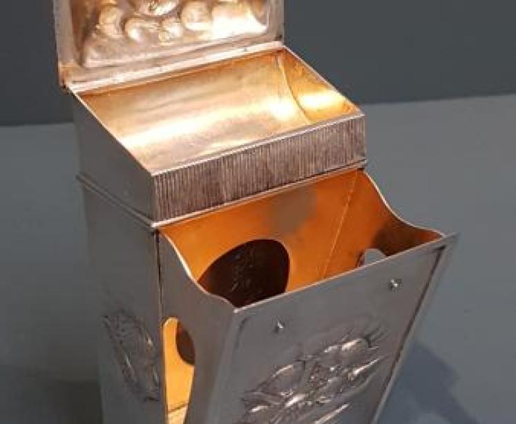 Unusual Edwardian Chester Silver Card and Stamp Box - Image 6