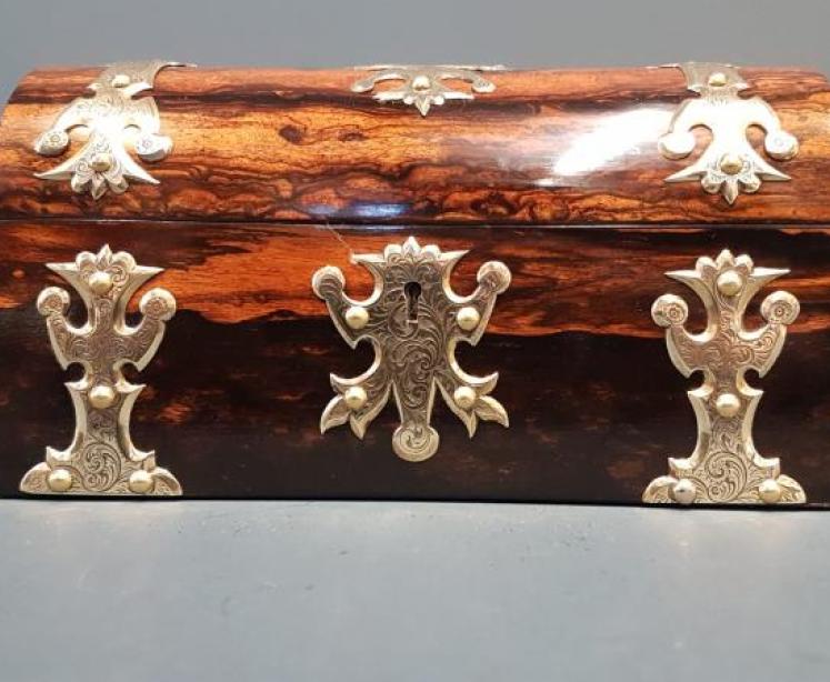 Superb Early Victorian Coromandel Scent Bottle Box - Image 2