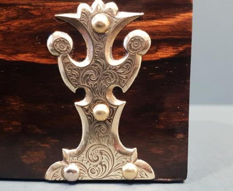 Superb Early Victorian Coromandel Scent Bottle Box - Image 3