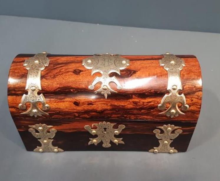 Superb Early Victorian Coromandel Scent Bottle Box - Image 7