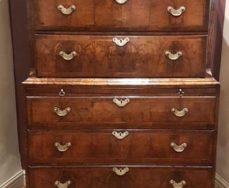 Superb George II Walnut Chest on Chest - Image 1