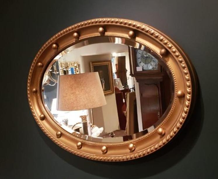 Victorian Oval Gilt Mirror - Image 6