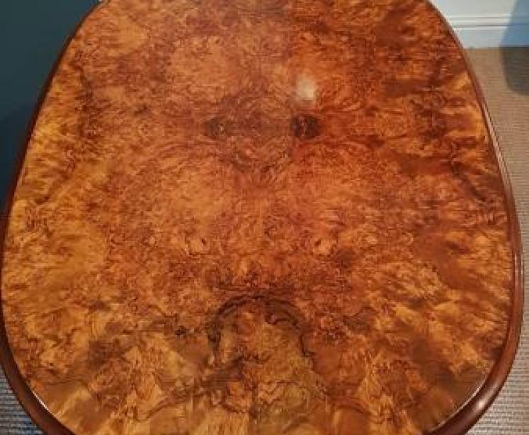 Wonderful Quality Victorian Burr Walnut Centre Table - Image 5