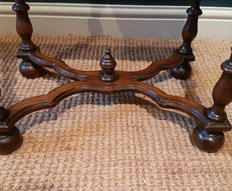 Superb William & Mary Style Walnut Side Table - Image 4