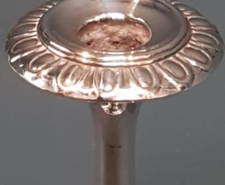 Walker and Hall Cast Silver Taper Stick - Image 3