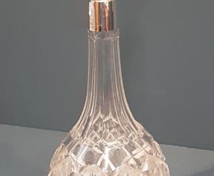 George V Silver Mounted Crystal Decanter - Image 6