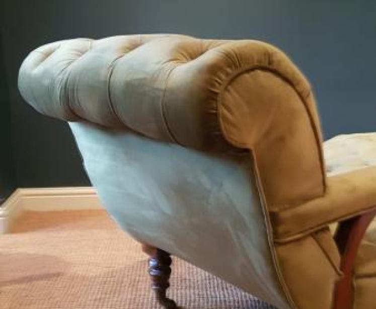 Superb Victorian Walnut Framed Chaise Longue - Image 6