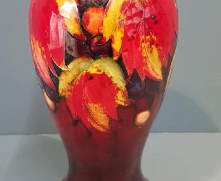 Moorcroft Leaf and Berries Flambe Vase - Image 1