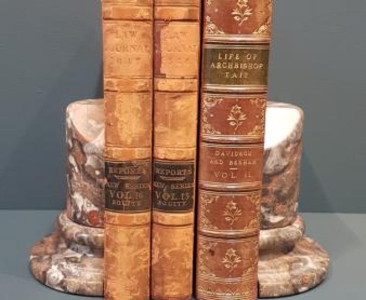 Pair of Victorian Grand Tour Marble Bookends - Image 1