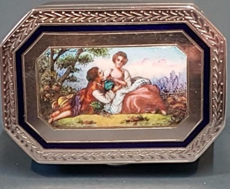 Fine Quality Victorian Silver and Enamel Box - Image 2