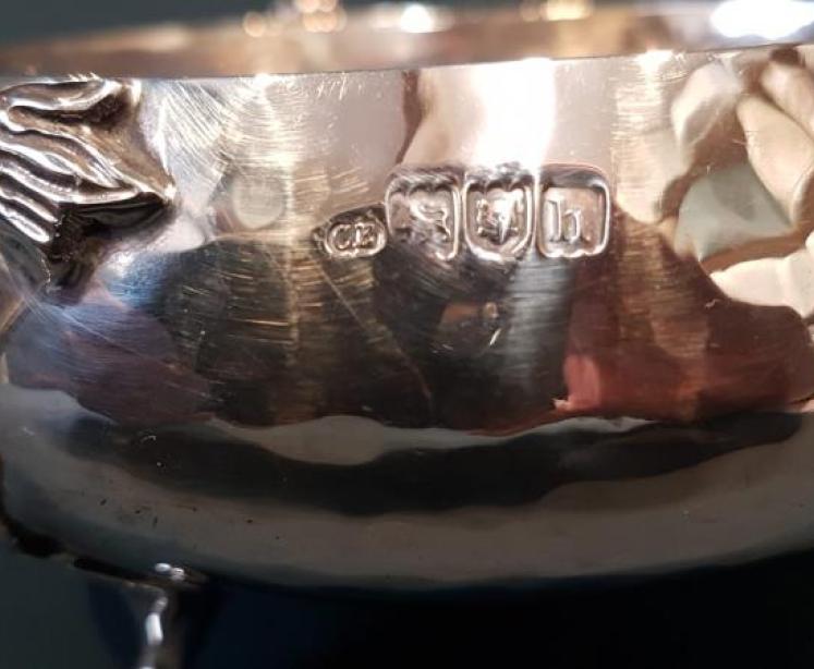 Edwardian Planished Silver Bowl 8.5oz - Image 2