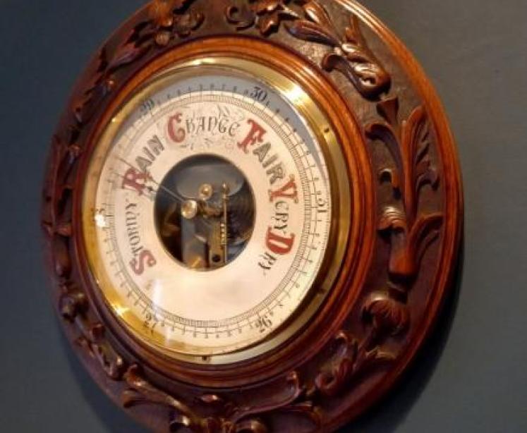 Superb Large 14" Victorian Skeletonised Barometer - Image 1