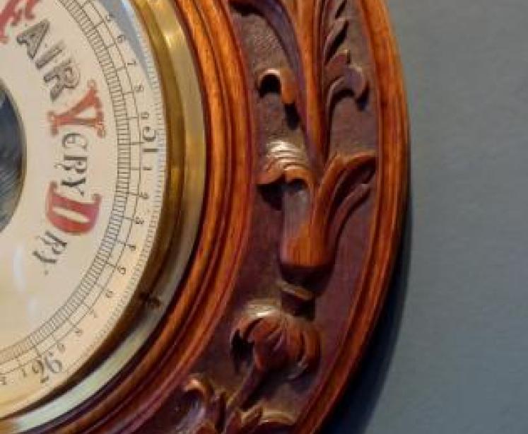 Superb Large 14" Victorian Skeletonised Barometer - Image 5