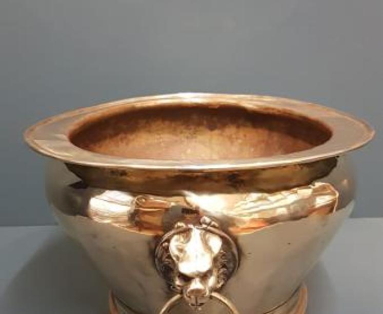 Large Victorian Brass Planter - Image 2