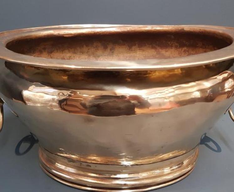 Large Victorian Brass Planter - Image 7