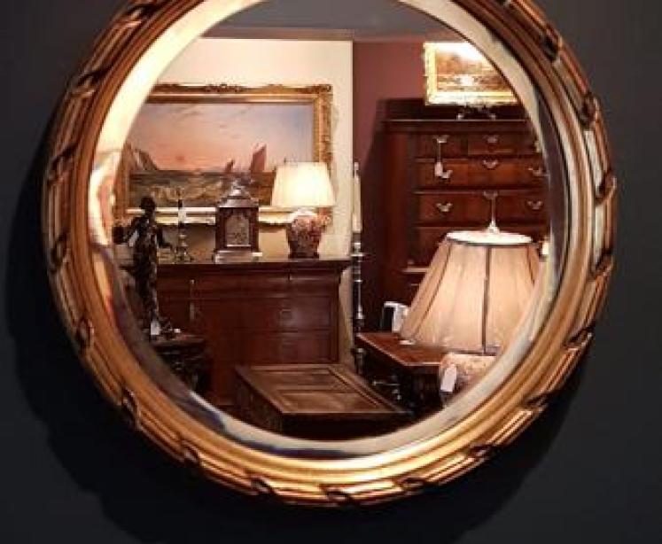 Small Edwardian Timber Gilt Mirror - Image 1