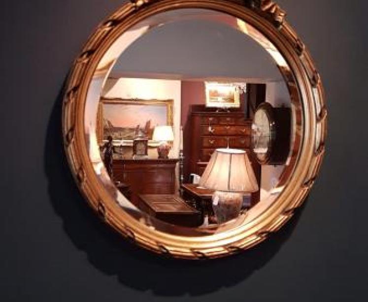 Small Edwardian Timber Gilt Mirror - Image 4