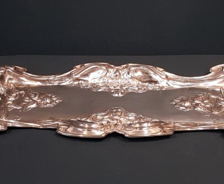 Art Nouveau Silver Snuffer or Pen Tray - Image 1