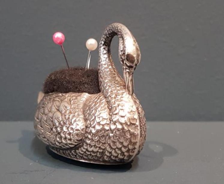 George V Silver Swan Pin Cushion - Image 6