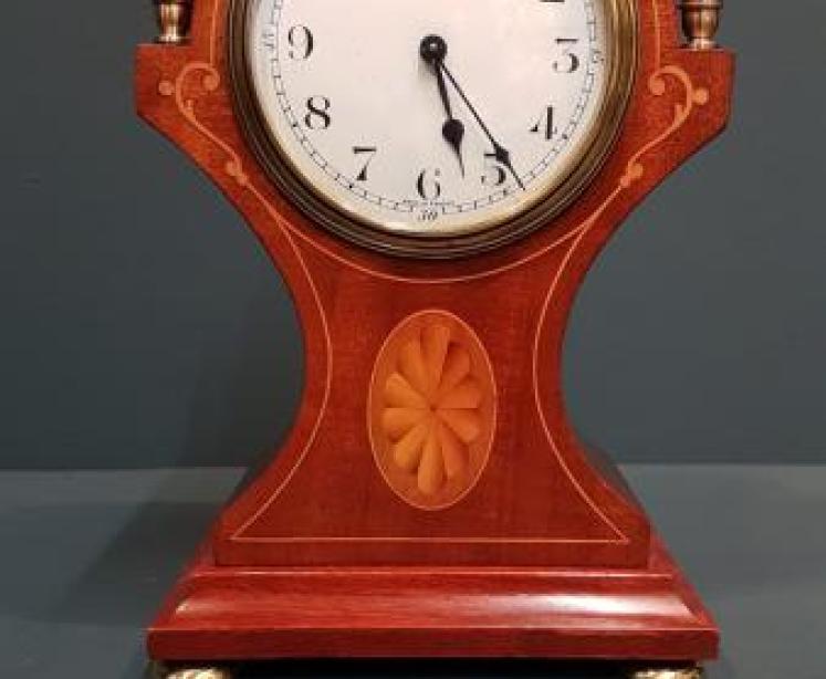 Fine Quality Inlaid Mahogany Mantel Clock - Image 1