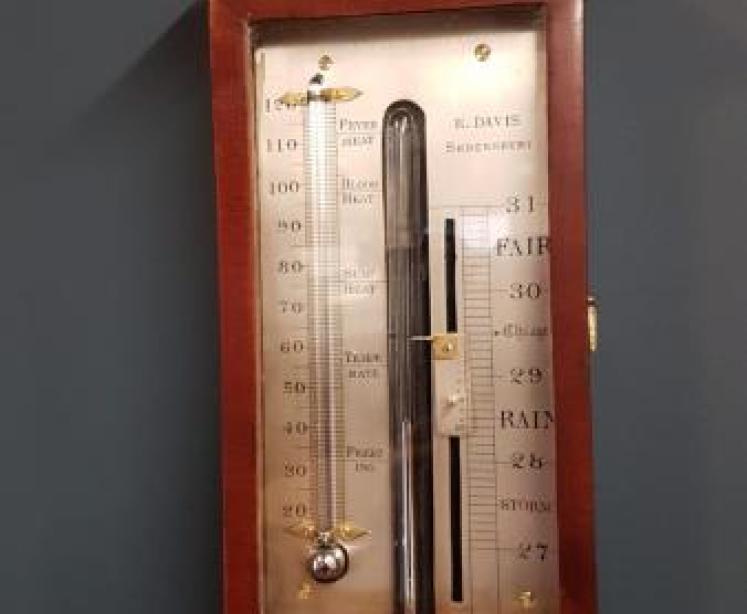 Regency Mahogany Stick Barometer  - Image 6