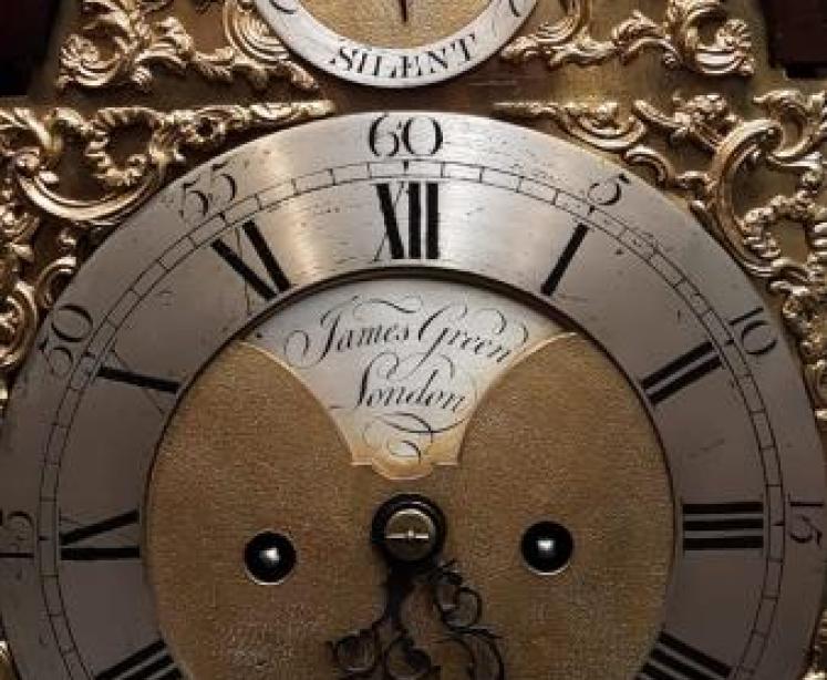 George III Mahogany Bracket Clock - Image 4