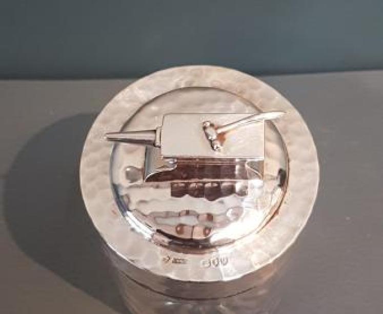 Planished Silver Anvil Handle Table Jar - Image 6