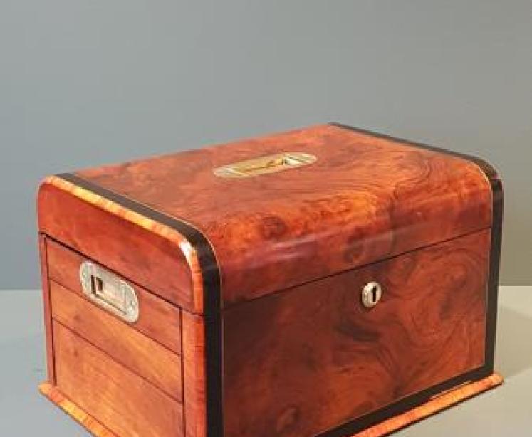 Large Victorian Fold Out Jewellery Box - Image 2