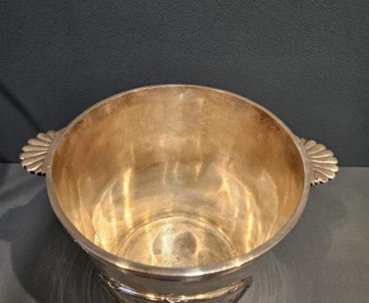 1920's Silver Plated Wine Cooler and Stand - Image 5