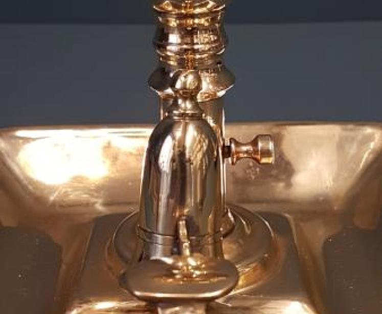 Matching Pair of Late George III Brass Chamber Sticks  - Image 3