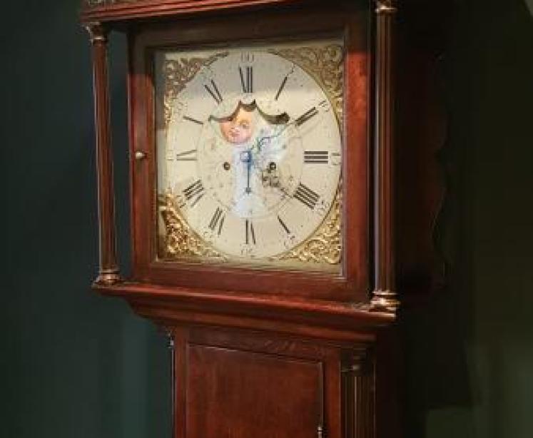 George III Oak 8 Day Moon Phases Longcase Clock - Image 6