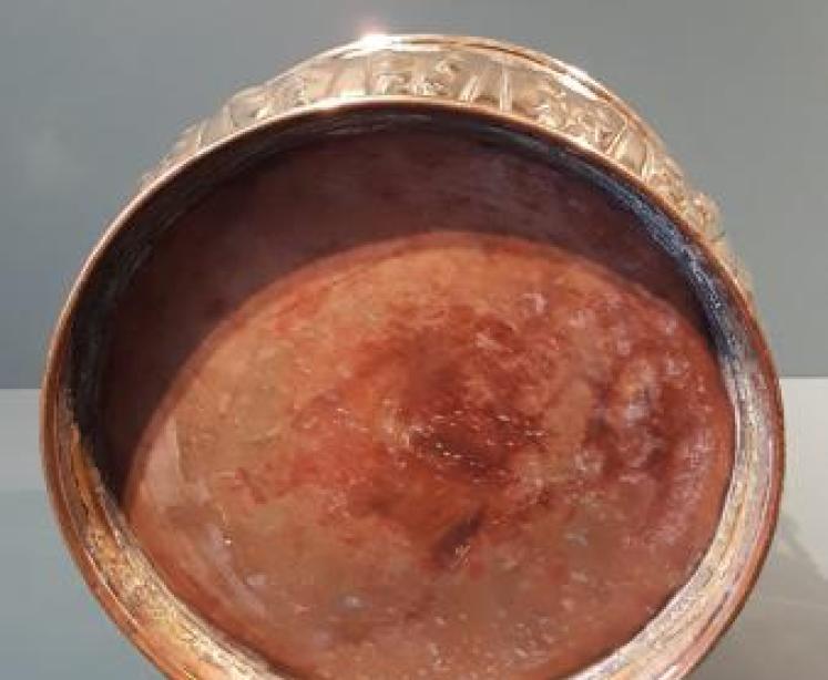 Victorian Embossed Brass Planter - Image 4