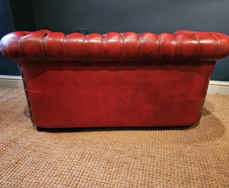 Unusual Miniature Red Leather Chesterfield Sofa - Image 4