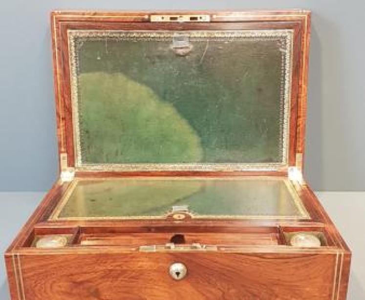 Early Victorian Rosewood Writing Box  - Image 1