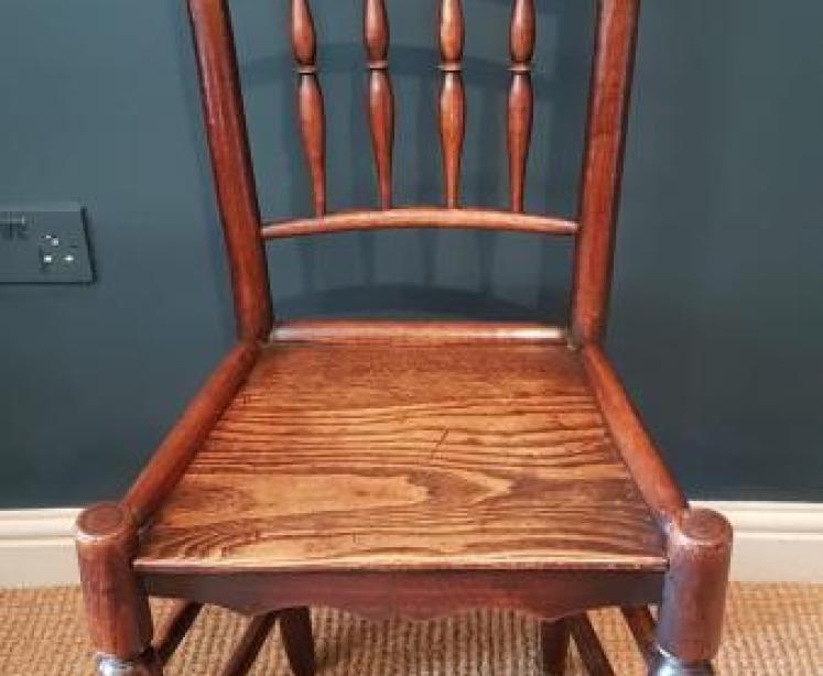 Set of 6 George III Ash and Elm Country Chairs - Image 3