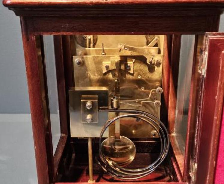 Mahogany Cased Four Glass Mantel Clock  - Image 4