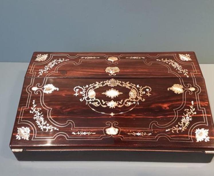 Early Victorian Coromandel Writing Slope - Image 7