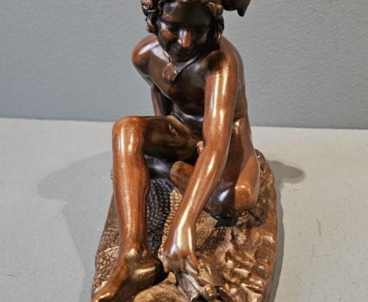 Victorian Neapolitan Bronze of a Fisherman  - Image 1