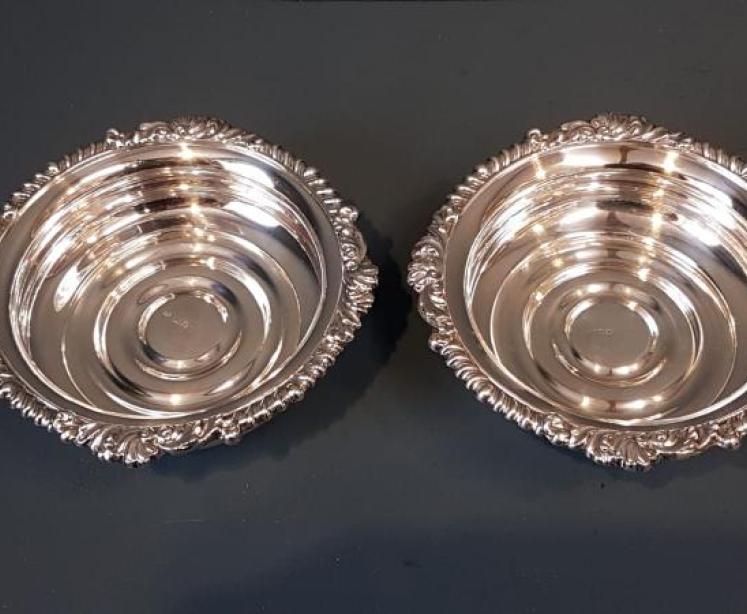 Matching Pair of Solid Silver Coasters  - Image 6